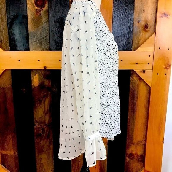 Lucky Brand Multicolor mixed print button blouse - Picture 6 of 7